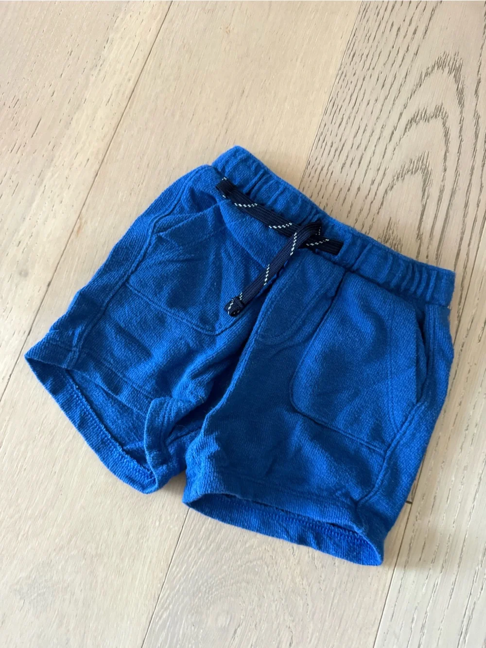 Carter's Light Blue Plush Monster Pajama Top with Royal Cat and Jack Blue Shorts